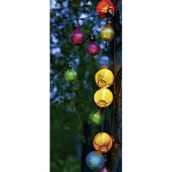 Schwer Entflammbarer Stoffbanner Bunte Lichterkette 75 X 180 Cm