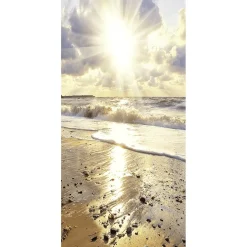Schwer Entflammbarer Stoffbanner Meeresstrand 100 X 200 Cm
