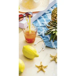 Schwer Entflammbarer Stoffbanner Strand Cocktail 100 X 200 Cm