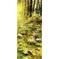 Schwer Entflammbarer Stoffbanner "Herbstlaub Waldboden" 75 X 180 Cm