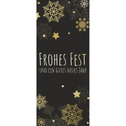 Schwer Entflammbarer Stoffbanner "Frohes Fest" 75 X 180 Cm