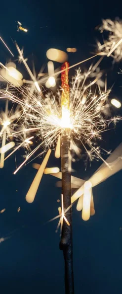 Schwer Entflammbarer Stoffbanner "Wunderkerze" 75 X 180 Cm