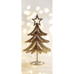 Schwer Entflammbarer Stoffbanner "Glitzerbaum" 75 X 180 Cm