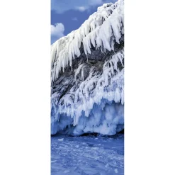 Schwer Entflammbarer Stoffbanner "Eiswasserfall" 75 X 180 Cm