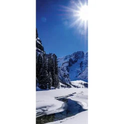 Schwer Entflammbarer Stoffbanner "Wintertag" 75 X 180 Cm