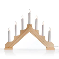 Schwibbogen Lichtbogen, 7 Flammig Aus Holz 37 X 4 X 30 Cm (B X T X H)