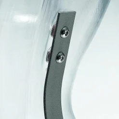 Silber Metallständer Für Torso, Rückenaufnahme