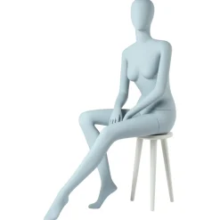 Sitzende Schaufensterpuppe Weiblich Solid Grey