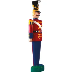Soldat Figur 185 Cm, Rot-blau, Halbplastisch