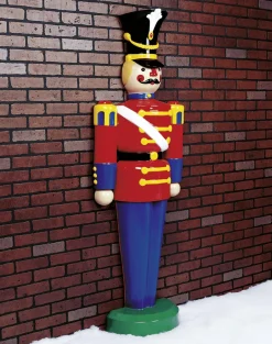 Soldat Figur 185 Cm, Rot-blau, Halbplastisch