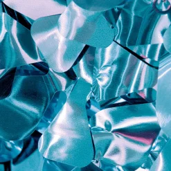 Stanzoptikfolie Metallic 90 Cm Breit, Eisblau