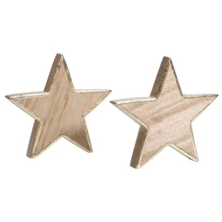 Stern Aus Mangoholz 2,5 X 20 Cm 2 Stück