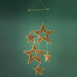 Sternenhänger Mobile Gold, 100 Cm Lang