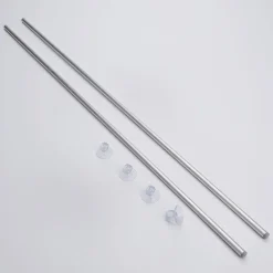 Stoffbanner-Alu-Aufhängestangen-Set Mit Saugnäpfchen Für Glasflächen, 104 Cm