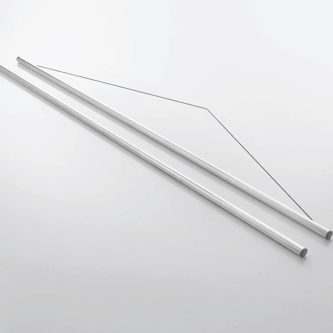 Stoffbanner-Aufhängestangen-Set Aus Alu, 75 Cm 2 Stück