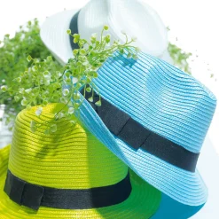 Stroh-Hut Mit Schwarzem Band 30 Cm