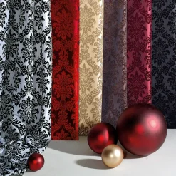 Taft Mit Samtflock 145 Cm Breit, Schwarz