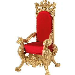 Thron "Barock" 190 Cm Hoch, Gold-rot