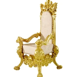 Thron "Renaissance", 190 Cm Hoch, Gold/elfenbein