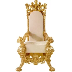 Thron "Renaissance", 190 Cm Hoch, Gold/elfenbein