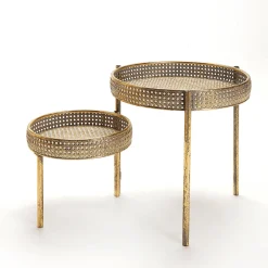 Tisch Aus Metall Wiener Geflecht 68,5 Cm