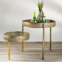 Tisch Aus Metall Wiener Geflecht 68,5 Cm