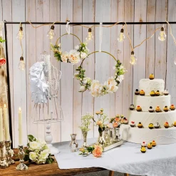 Tischdeko Silbervasen Mit Tablett, 8-teilig