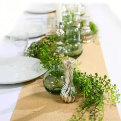 Tischdeko Silbervasen Mit Tablett, 8-teilig