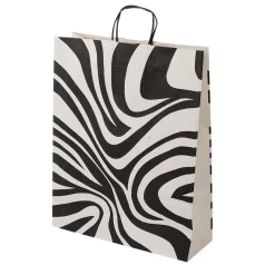 Umweltfreundliche Geschenk-Trage-Taschen In Zebra-Muster 50 Stück 12 X 26 X 34 Cm