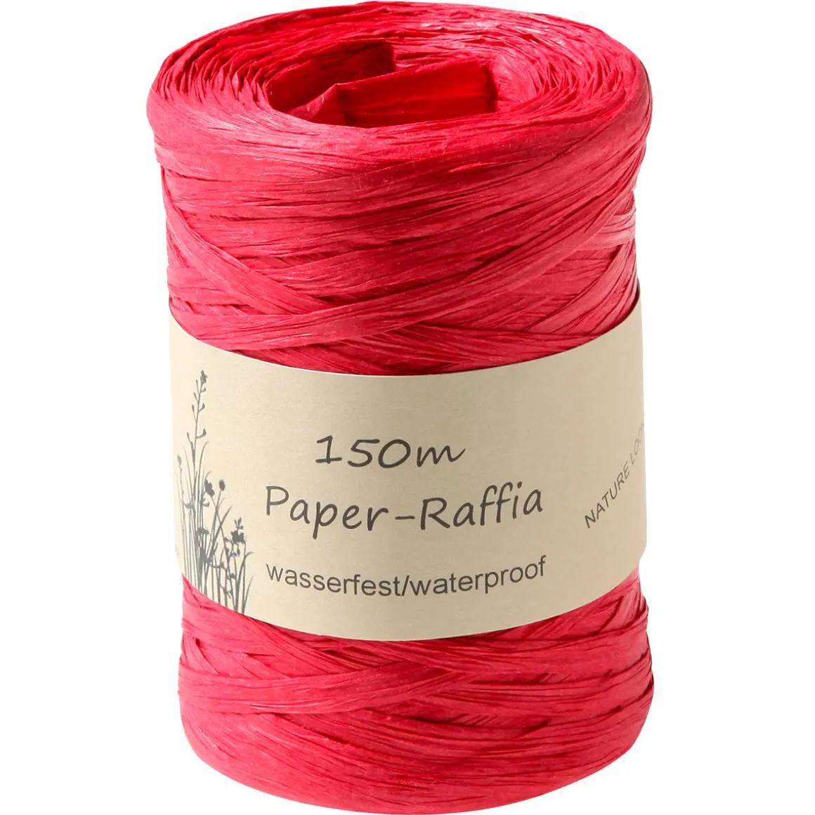 Umweltfreundliches Raffia-Band Aus Abbaubarem Material 7 Mm 150 M Rot