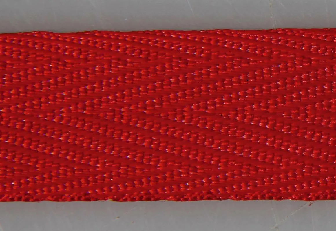 Umweltfreundliches Stoffband Aus Recyceltem Material 15 Mm 25 M Rot