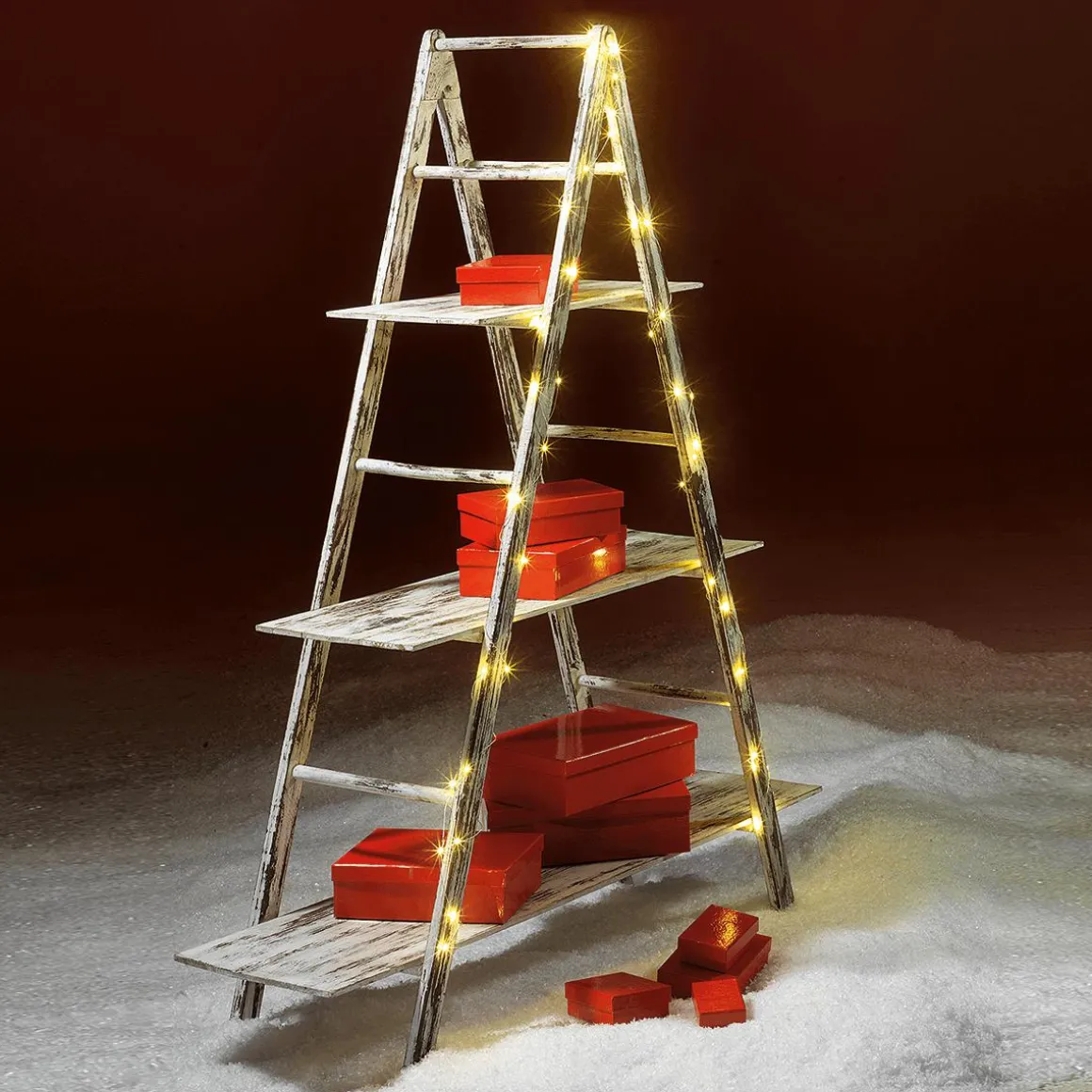 Vintage Leiter-Regal Weiß, 150 Cm Hoch