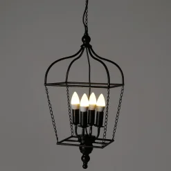 Vintage Metall Hängelampe Mit Zuleitung Und Kette