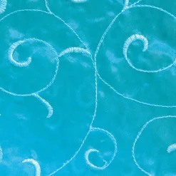 Vorteilspaket "Organza Mit Ranken-Stickerei", Eisblau 5 M