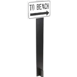 Wegweiser Beach Schwarz-weiß 120 Cm Hoch