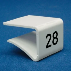 Weiße Regalbodenaufstecker Größe 28