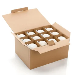 Weiße Weihnachtskugeln Aus Glas 6 Cm Ø – 20 Stück