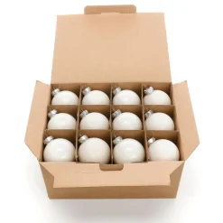 Weiße Weihnachtskugeln Aus Glas 6 Cm Ø – 20 Stück