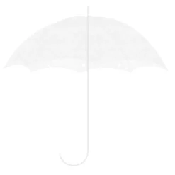 Weißer Schirmstock Aus Metall, 75 Cm