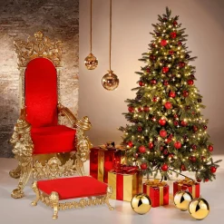 Weihnachtsgeschenk 40 Cm Rot Mit Goldener Schleife