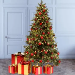 Weihnachtsgeschenk 40 Cm Rot Mit Goldener Schleife