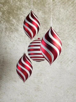 Weihnachtskugel 20 Cm Gestreift