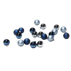Weihnachtskugel Aus Glas 6 Cm, Steinblau, 10 Stück