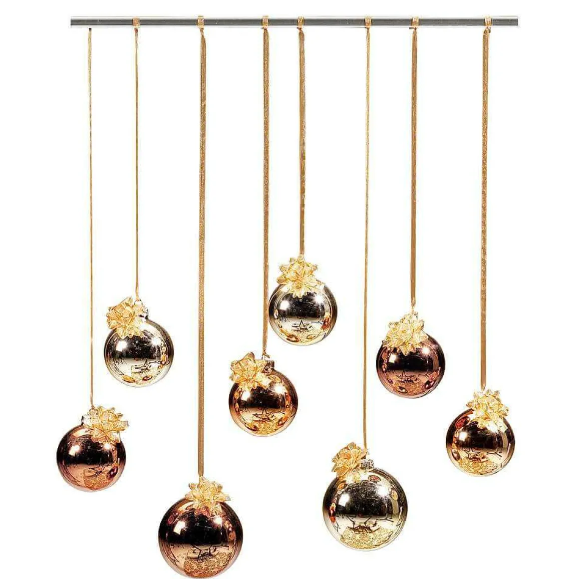 Weihnachtskugel Aus Glas 8 Cm, Gold, 6 Stück