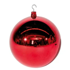 Weihnachtskugel XXL Rot Glänzend, 40 Cm