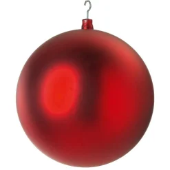 Weihnachtskugel XXL Rot Matt, 50 Cm