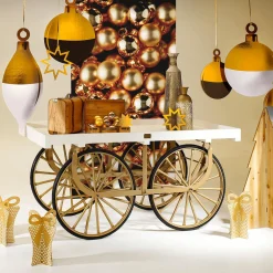 Weihnachtskugel-Display 51 X 67 Cm Schwarz Gold
