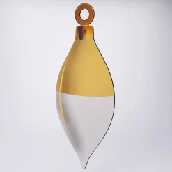 Weihnachtskugel-Display In Tropfen-Form 37 X 81 Cm Weiß Gold