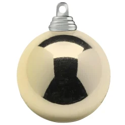 Weihnachtskugeln Aus Schwer Entflammbarem Kunststoff Champagner Glänzend