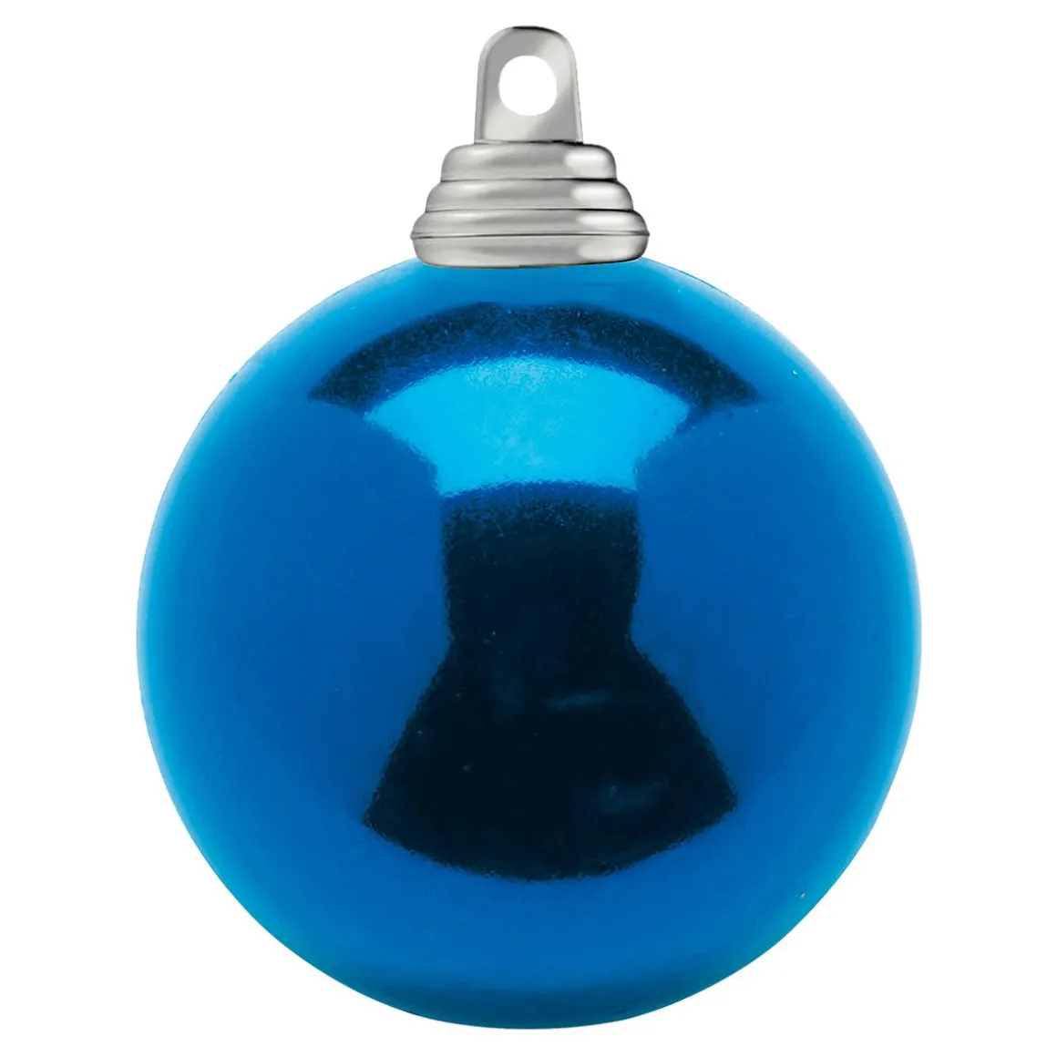 Weihnachtskugeln Aus Schwer Entflammbarem Kunststoff Blau Glänzend